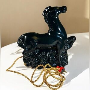 Vintage mid-century ceramic horse TV light MCM *WORKS! professionally rewired*